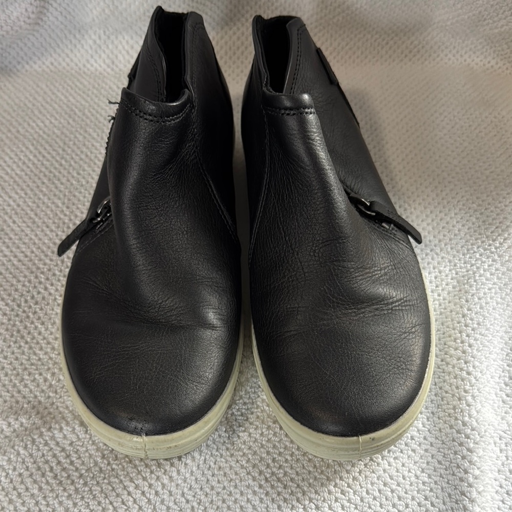 Black Leather Ankle Boots